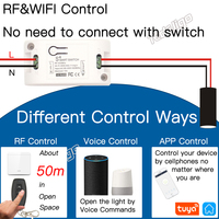 Tuya WiFi 433MHz inteligentny włącznik światła Rf bezprzewodowy Panel szklany przełącznik do montażu ściennego dotykowy czujnik przycisku przełącznik pilota sterowania 85-220V zegar 2